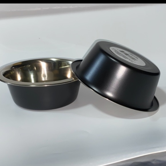 KENNEL CLUB Stainless Steel No-Skid Matte Black Finish Pet Dog Food Water Bowls - Picture 5 of 7